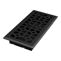 4 x 10 Templar Floor Register - Black Iron