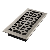 4 x 10 Templar Floor Register - Brushed Nickel