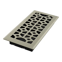 4 x 10 Templar Floor Register - Satin Nickel