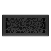 4 x 10 Wonderland Floor Register - Black Iron