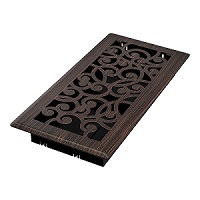 4 x 10 Wonderland Floor Register - Oil Rubbed Bronze