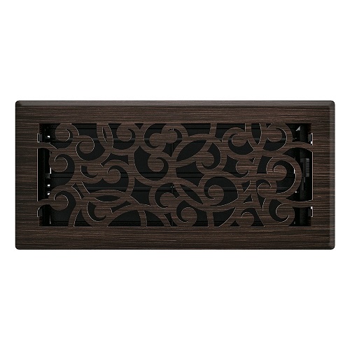 4 x 10 Wonderland Floor Register - Oil Rubbed Bronze