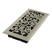 4 x 10 Wonderland Floor Register - Satin Nickel