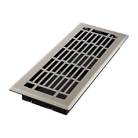 4 x 12 Geneva Floor Register - Brushed Nickel