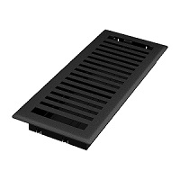 4 x 12 Montezuma Floor Register - Black Iron