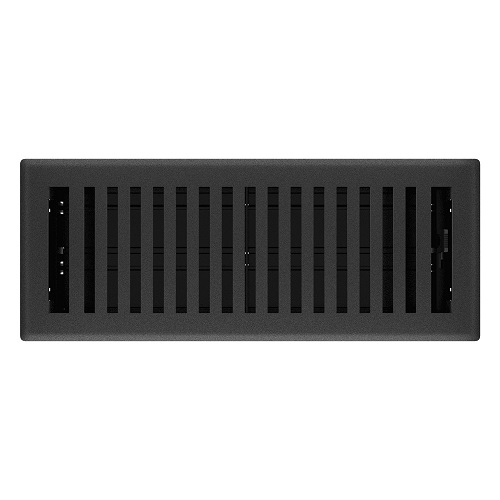 4 x 12 Montezuma Floor Register - Black Iron