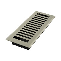 4 x 12 Montezuma Floor Register - Satin Nickel