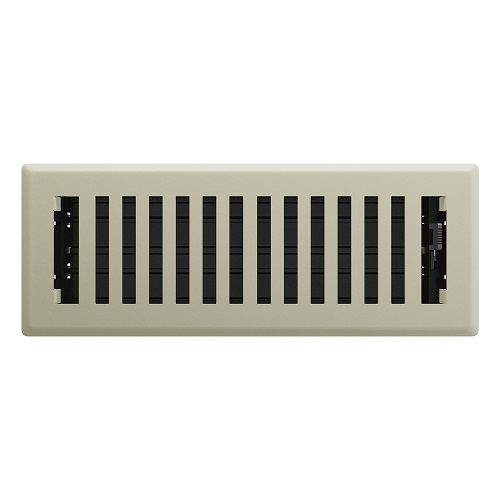 4 x 12 Montezuma Floor Register - Satin Nickel
