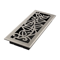 4 x 12 Napa Floor Register - Brushed Nickel