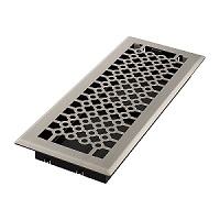 4 x 12 San Francisco Floor Register - Brushed Nickel