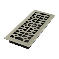4 x 12 Templar Floor Register - Satin Nickel