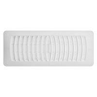 4x12 Deflecto Contemporary White Plastic Register