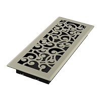 4 x 12 Wonderland Floor Register - Satin Nickel