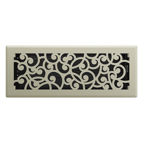 4 x 12 Wonderland Floor Register - Satin Nickel