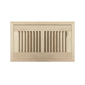 6 x 10 Unfinished Wood Flush Mount Floor Register - Premium