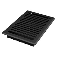 6 x 10 Montezuma Floor Register - Black Iron