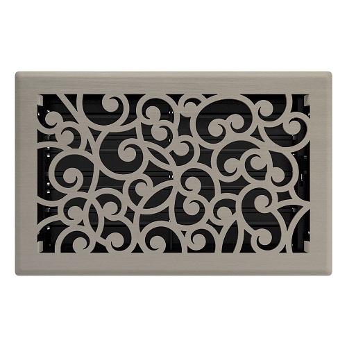 6 x 10 Wonderland Floor Register - Brushed Nickel