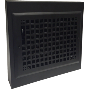 13x12 Gravity Decorative Black Baseboard Register