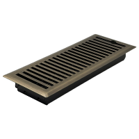 4 x 10 Contemporary Antique Brass Plated Floor Register