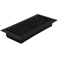 4 x 10 Contemporary Flat Black Floor Register