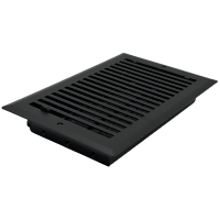 6 x 10 Contemporary Flat Black Floor Register