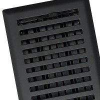 2 x 10 Contemporary Flat Black Floor Register