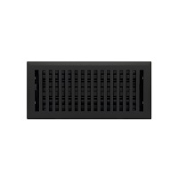 4 x 10 Contemporary Flat Black Floor Register