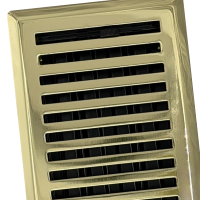 2 X 10 Contemporary Floor Register - Brass Plated
