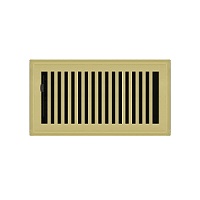 4 X 10 Contemporary Floor Register - Brass Plated