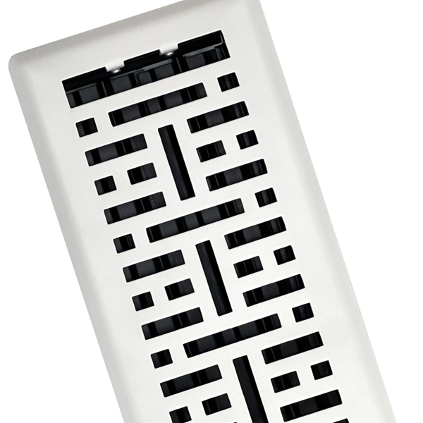 4 x 10 Metro Floor Register - Glacier White Finish