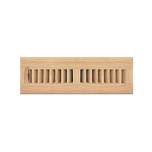 2 X 10 Wood Floor Register - Unfinished Oak