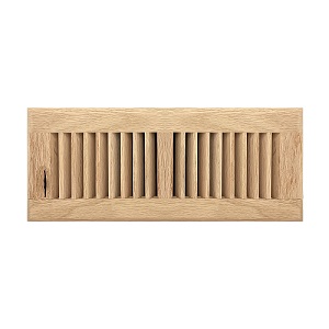 4 X 12 Wood Floor Register - Unfinished Oak