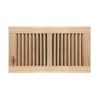 6 X 12 Wood Floor Register - Unfinished Oak