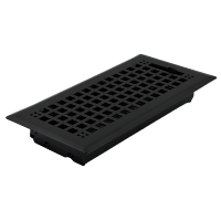 4 x 10 Rockwell Flat Black Floor Register