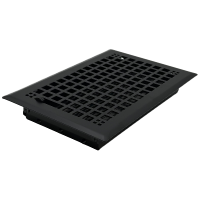 6 x 10 Rockwell Flat Black Floor Register