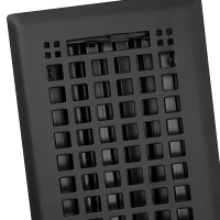 2 x 12 Rockwell Flat Black Floor Register