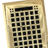 2 x 12 Rockwell Brass Plated Register