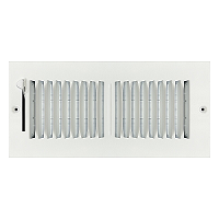 10 x 4 Stamped Steel Sidewall / Ceiling Register - White