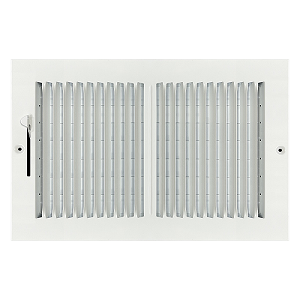 12 x 8 Stamped Steel Sidewall / Ceiling Register - White