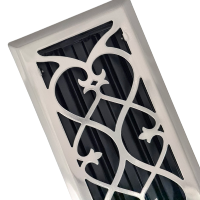 4 X 10 Victorian Floor Register - Brushed Nickel
