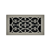 6 X 12 Victorian Floor Register - Brushed Nickel
