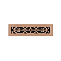 2 X 10 Victorian Floor Register - Copper