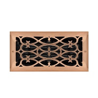 6 X 12 Victorian Floor Register - Copper