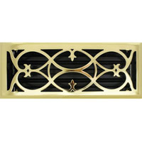 victorian brass floor plated register 4x12